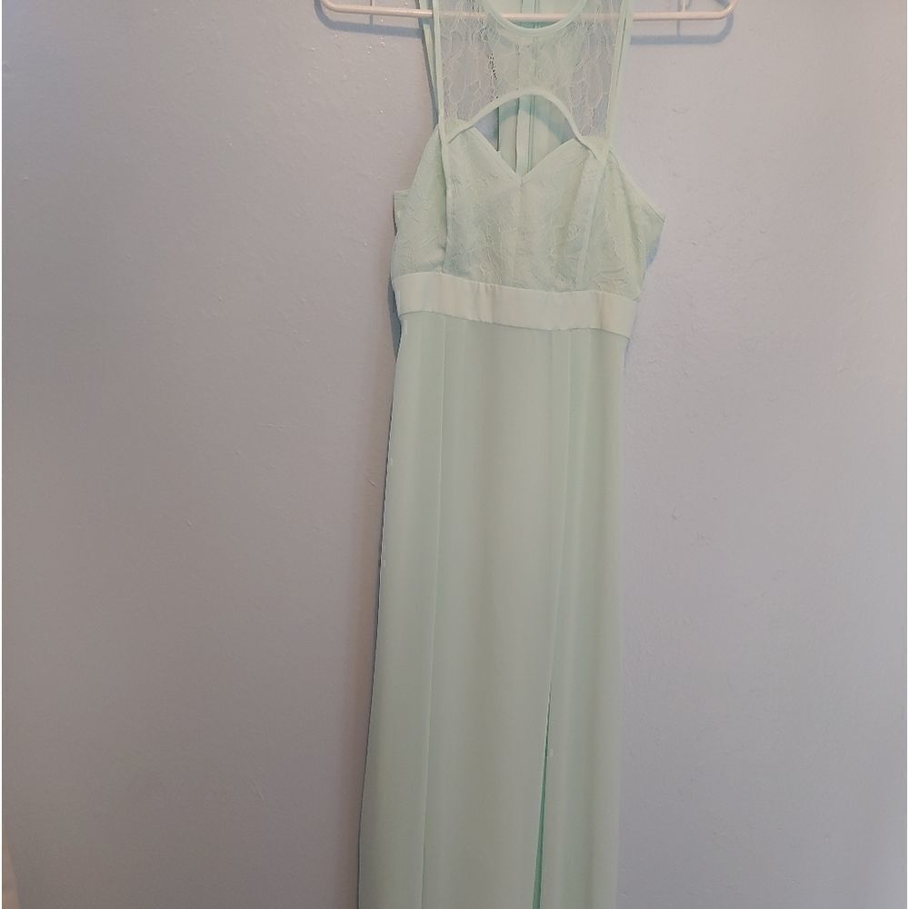 BCBGeneration floor length maxi evening gown Mint green (Mink) Size 0